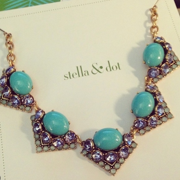 STELLA & DOT turquoise style necklace - Picture 2 of 3